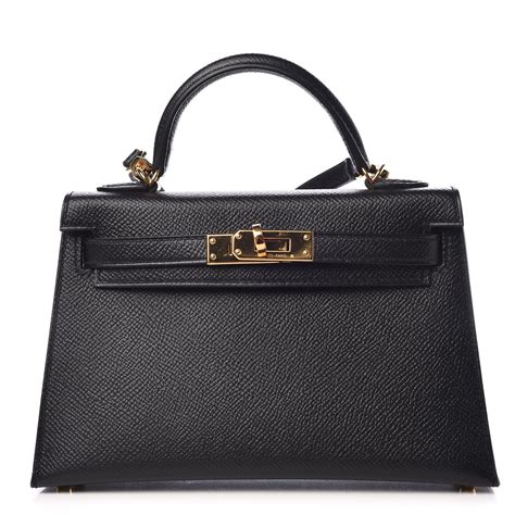 hermes epsom mini kelly sellier 20 black|hermes mini kelly 20cm.